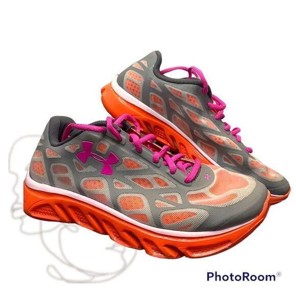 Under Armour Womens Spine Vice 1238604-035 Gray Lace Up Running Shoes - Picture 1 of 6